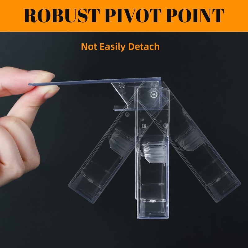 Snado 10-Pack Cassette Tape Storage Cases & Holder - Clear Plastic Audio Cassette Organizer with Anti-Scratch/Dust Protection, Classic Norelco-Style Replacement Boxes (4.28" L x 2.75" W x 0.6" H) - Image 3